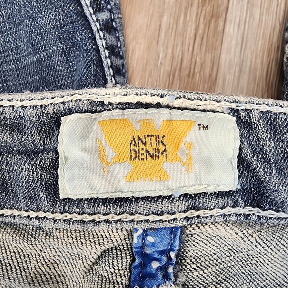 Atik Denim Women's Size 31 Blue Embroidered Pockets Boot Cut‎ Low Rise Jeans - Picture 3 of 11